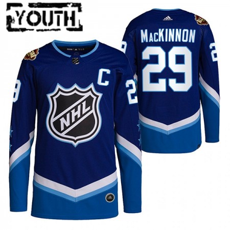 Kinder Eishockey Colorado Avalanche Trikot Nathan MacKinnon 29 2022 NHL All-Star Blau Authentic